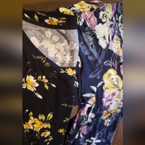 floral short sleeve shirts 24/7 brand lot of 2